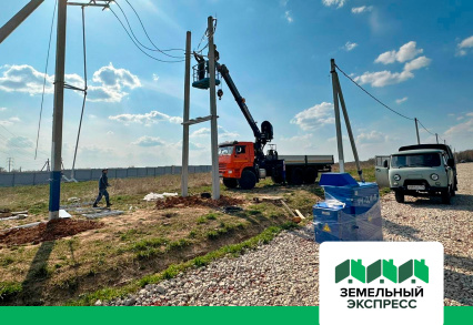 Монтаж трансформаторной подстанции в поселке "Васнецово"